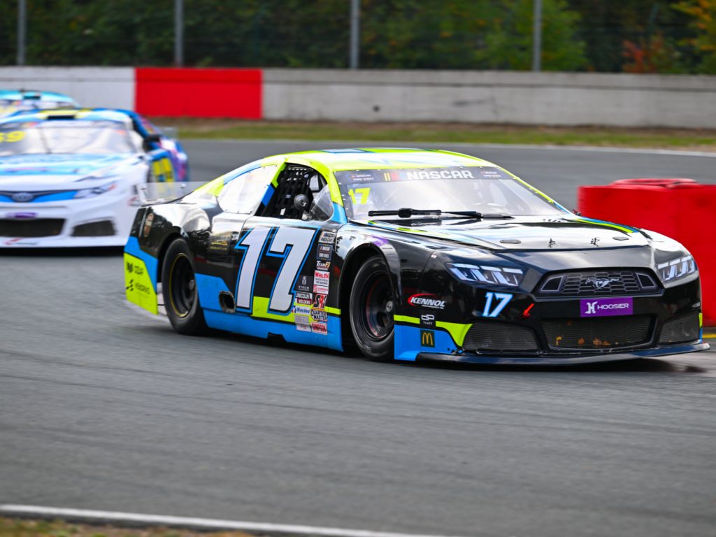 Car #17 driving through a chicane